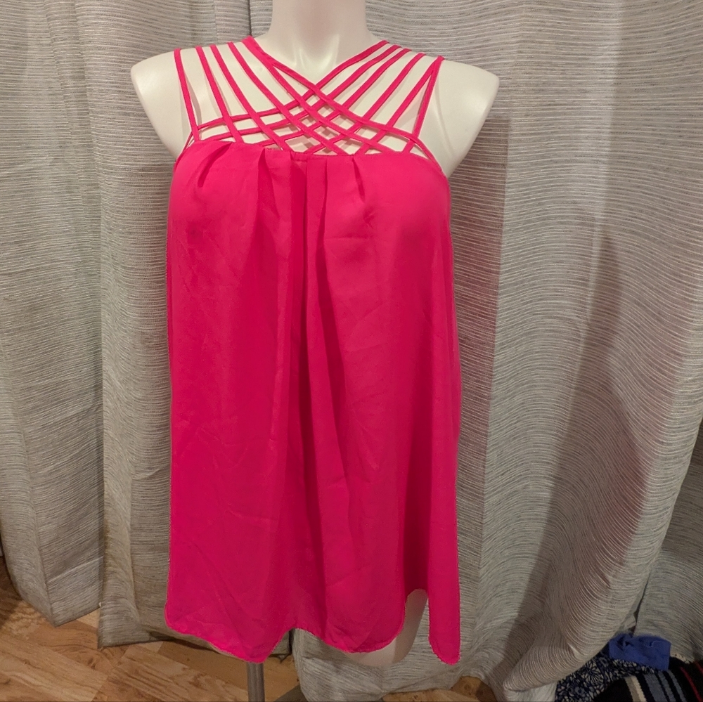 Torrid Hot Pink Strappy Top - Size 2X
